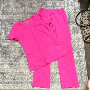 Dickies Bright Pink Scrub Set